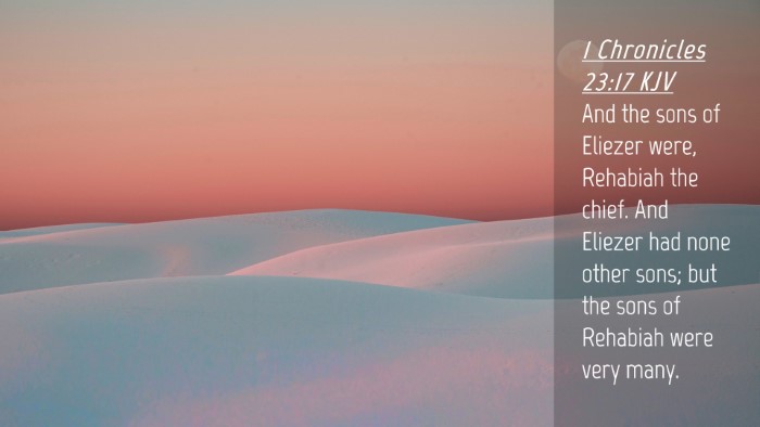 Picture 04 - 1 Chronicles 23:17 KJV Desktop Wallpaper - And the sons of Eliezer were, Rehabiah the chief. - Desktop Bible Verse Wallpaper