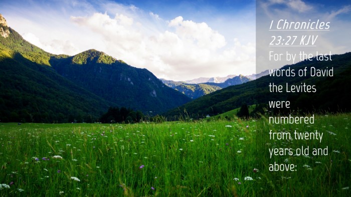 Picture 04 - 1 Chronicles 23:27 KJV Desktop Wallpaper - For by the last words of David the Levites were - Desktop Bible Verse Wallpaper