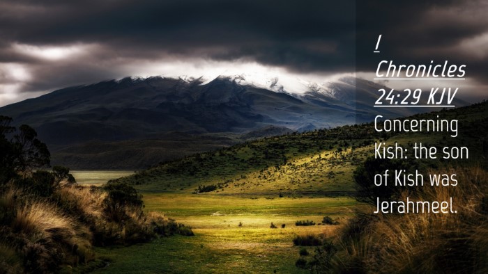 Picture 04 - 1 Chronicles 24:29 KJV Desktop Wallpaper - Concerning Kish: the son of Kish was - Desktop Bible Verse Wallpaper