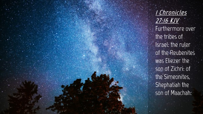 Picture 04 - 1 Chronicles 27:16 KJV Desktop Wallpaper - Furthermore over the tribes of Israel: the ruler - Desktop Bible Verse Wallpaper