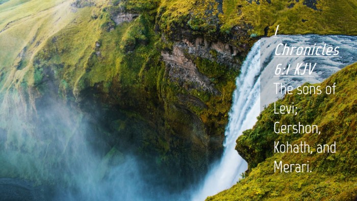 Picture 04 - 1 Chronicles 6:1 KJV Desktop Wallpaper - The sons of Levi; Gershon, Kohath, and - Desktop Bible Verse Wallpaper