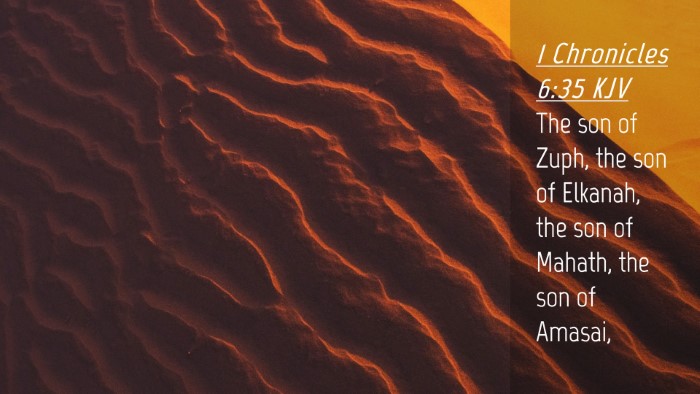 Picture 04 - 1 Chronicles 6:35 KJV Desktop Wallpaper - The son of Zuph, the son of Elkanah, the son of - Desktop Bible Verse Wallpaper