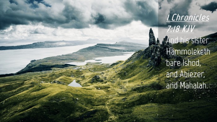 Picture 04 - 1 Chronicles 7:18 KJV Desktop Wallpaper - And his sister Hammoleketh bare Ishod, and - Desktop Bible Verse Wallpaper
