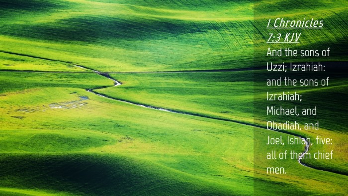 Picture 04 - 1 Chronicles 7:3 KJV Desktop Wallpaper - And the sons of Uzzi; Izrahiah: and the sons of - Desktop Bible Verse Wallpaper
