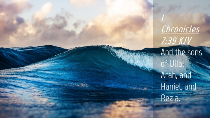 Picture 04 - 1 Chronicles 7:39 KJV Desktop Wallpaper - And the sons of Ulla; Arah, and Haniel, and - Desktop Bible Verse Wallpaper