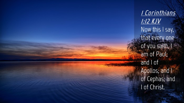 Picture 04 - 1 Corinthians 1:12 KJV Desktop Wallpaper - Now this I say, that every one of you saith, I am - Desktop Bible Verse Wallpaper