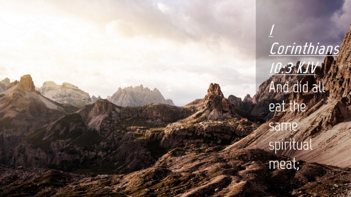 Picture 04 - 1 Corinthians 10:3 KJV Desktop Wallpaper - And did all eat the same spiritual - Desktop Bible Verse Wallpaper