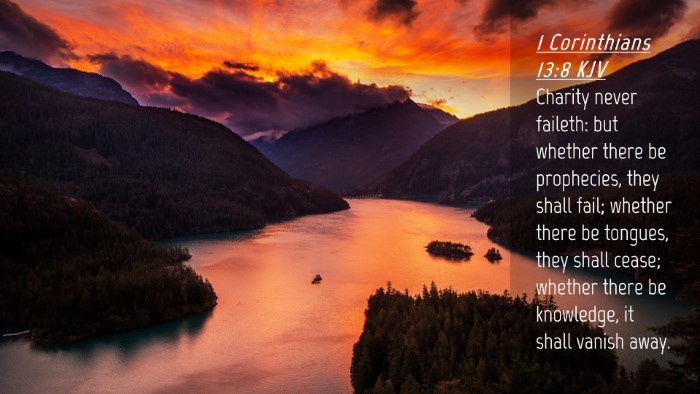 Picture 04 - 1 Corinthians 13:8 KJV Desktop Wallpaper - Charity never faileth: but whether there be - Desktop Bible Verse Wallpaper