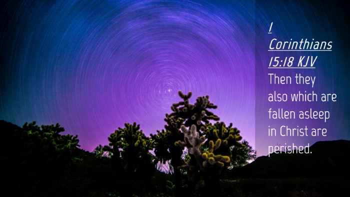 Picture 04 - 1 Corinthians 15:18 KJV Desktop Wallpaper - Then they also which are fallen asleep in Christ - Desktop Bible Verse Wallpaper
