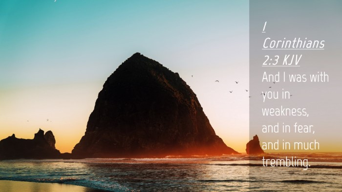 Picture 04 - 1 Corinthians 2:3 KJV Desktop Wallpaper - And I was with you in weakness, and in fear, and - Desktop Bible Verse Wallpaper