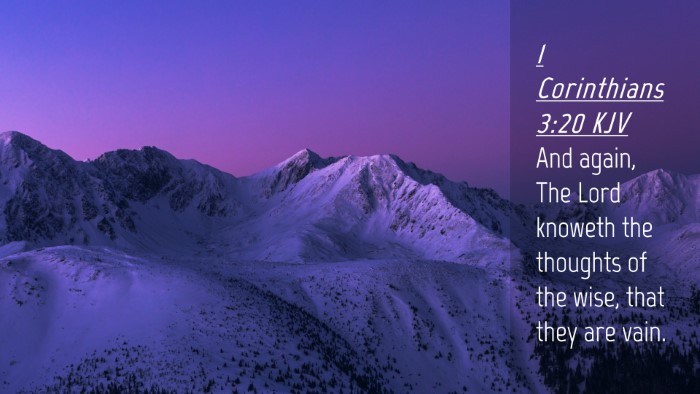 Picture 04 - 1 Corinthians 3:20 KJV Desktop Wallpaper - And again, The Lord knoweth the thoughts of the - Desktop Bible Verse Wallpaper