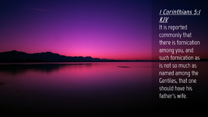 Picture 04 - 1 Corinthians 5:1 KJV Desktop Wallpaper - It is reported commonly that there is fornication - Desktop Bible Verse Wallpaper