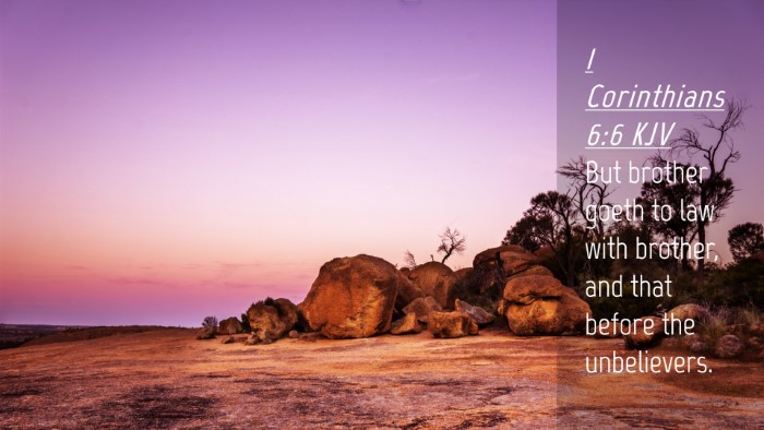 Picture 04 - 1 Corinthians 6:6 KJV Desktop Wallpaper - But brother goeth to law with brother, and that - Desktop Bible Verse Wallpaper
