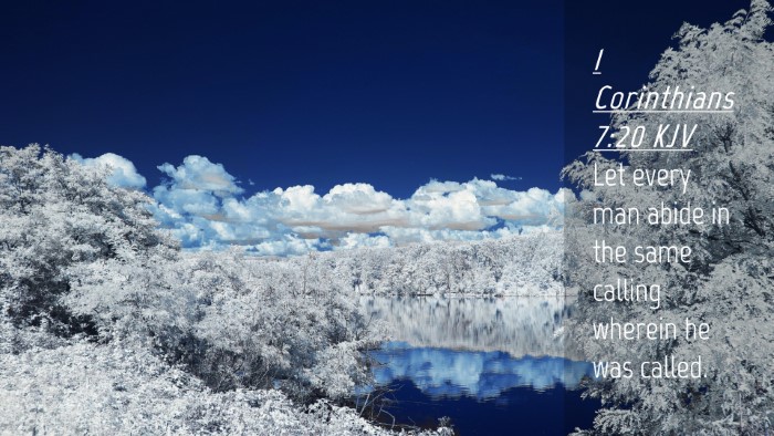Picture 04 - 1 Corinthians 7:20 KJV Desktop Wallpaper - Let every man abide in the same calling wherein - Desktop Bible Verse Wallpaper