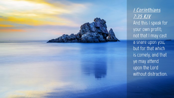 Picture 04 - 1 Corinthians 7:35 KJV Desktop Wallpaper - And this I speak for your own profit; not that I - Desktop Bible Verse Wallpaper