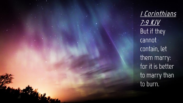 Picture 04 - 1 Corinthians 7:9 KJV Desktop Wallpaper - But if they cannot contain, let them marry: for - Desktop Bible Verse Wallpaper