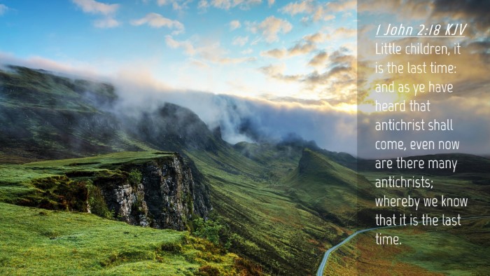 Picture 04 - 1 John 2:18 KJV Desktop Wallpaper - Little children, it is the last time: and as ye - Desktop Bible Verse Wallpaper