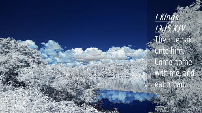 Picture 04 - 1 Kings 13:15 KJV Desktop Wallpaper - Then he said unto him, Come home with me, and eat - Desktop Bible Verse Wallpaper