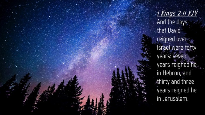 Picture 04 - 1 Kings 2:11 KJV Desktop Wallpaper - And the days that David reigned over Israel were - Desktop Bible Verse Wallpaper