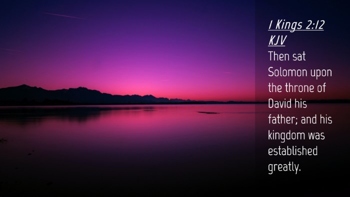 Picture 04 - 1 Kings 2:12 KJV Desktop Wallpaper - Then sat Solomon upon the throne of David his - Desktop Bible Verse Wallpaper