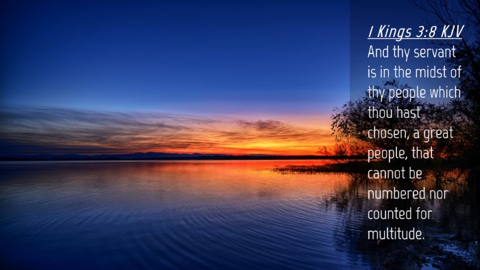 Picture 04 - 1 Kings 3:8 KJV Desktop Wallpaper - And thy servant is in the midst of thy people - Desktop Bible Verse Wallpaper