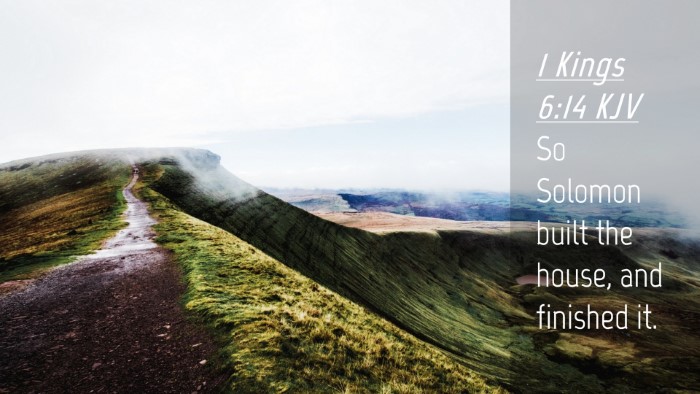 Picture 04 - 1 Kings 6:14 KJV Desktop Wallpaper - So Solomon built the house, and finished - Desktop Bible Verse Wallpaper