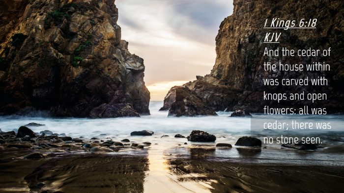 Picture 04 - 1 Kings 6:18 KJV Desktop Wallpaper - And the cedar of the house within was carved with - Desktop Bible Verse Wallpaper