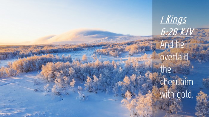 Picture 04 - 1 Kings 6:28 KJV Desktop Wallpaper - And he overlaid the cherubim with - Desktop Bible Verse Wallpaper