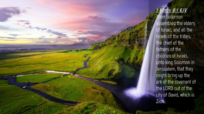 Picture 04 - 1 Kings 8:1 KJV Desktop Wallpaper - Then Solomon assembled the elders of Israel, and - Desktop Bible Verse Wallpaper