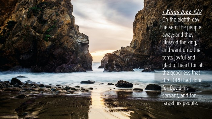 Picture 04 - 1 Kings 8:66 KJV Desktop Wallpaper - On the eighth day he sent the people away: and - Desktop Bible Verse Wallpaper