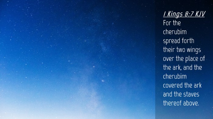 Picture 04 - 1 Kings 8:7 KJV Desktop Wallpaper - For the cherubim spread forth their two wings - Desktop Bible Verse Wallpaper