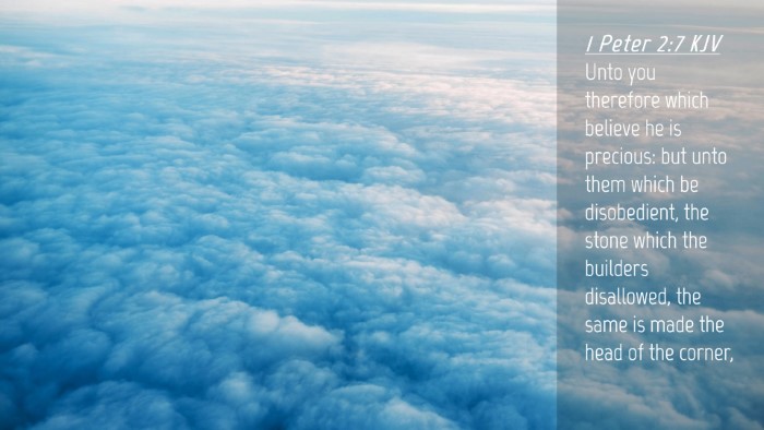 Picture 04 - 1 Peter 2:7 KJV Desktop Wallpaper - Unto you therefore which believe he is precious: - Desktop Bible Verse Wallpaper
