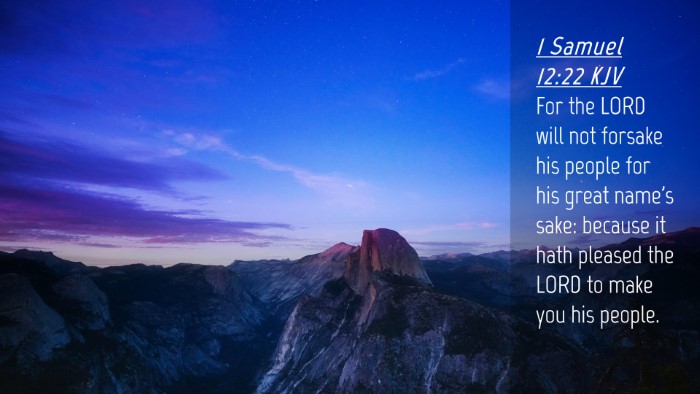 Picture 04 - 1 Samuel 12:22 KJV Desktop Wallpaper - For the LORD will not forsake his people for his - Desktop Bible Verse Wallpaper