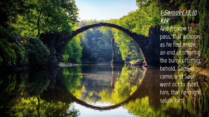 Picture 04 - 1 Samuel 13:10 KJV Desktop Wallpaper - And it came to pass, that as soon as he had made - Desktop Bible Verse Wallpaper