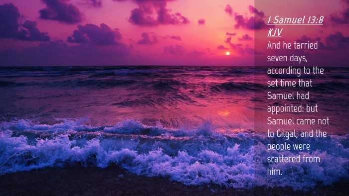 Picture 04 - 1 Samuel 13:8 KJV Desktop Wallpaper - And he tarried seven days, according to the set - Desktop Bible Verse Wallpaper