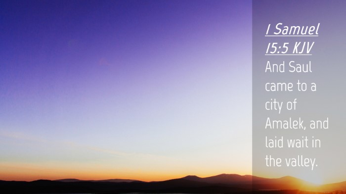 Picture 04 - 1 Samuel 15:5 KJV Desktop Wallpaper - And Saul came to a city of Amalek, and laid wait - Desktop Bible Verse Wallpaper