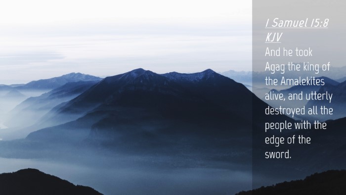 Picture 04 - 1 Samuel 15:8 KJV Desktop Wallpaper - And he took Agag the king of the Amalekites - Desktop Bible Verse Wallpaper