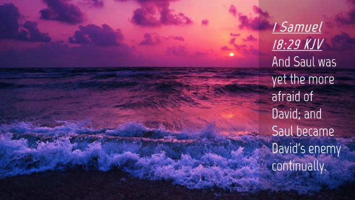 Picture 04 - 1 Samuel 18:29 KJV Desktop Wallpaper - And Saul was yet the more afraid of David; and - Desktop Bible Verse Wallpaper