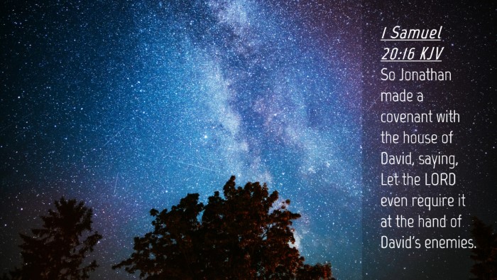Picture 04 - 1 Samuel 20:16 KJV Desktop Wallpaper - So Jonathan made a covenant with the house of - Desktop Bible Verse Wallpaper