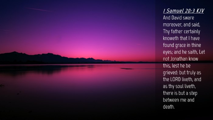 Picture 04 - 1 Samuel 20:3 KJV Desktop Wallpaper - And David sware moreover, and said, Thy father - Desktop Bible Verse Wallpaper