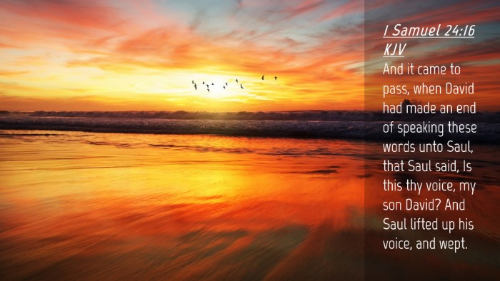 Picture 04 - 1 Samuel 24:16 KJV Desktop Wallpaper - And it came to pass, when David had made an end - Desktop Bible Verse Wallpaper