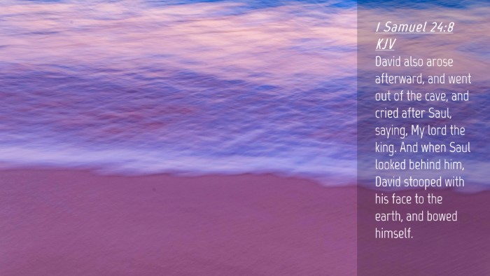 Picture 04 - 1 Samuel 24:8 KJV Desktop Wallpaper - David also arose afterward, and went out of the - Desktop Bible Verse Wallpaper