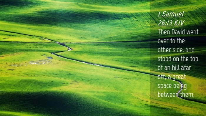 Picture 04 - 1 Samuel 26:13 KJV Desktop Wallpaper - Then David went over to the other side, and stood - Desktop Bible Verse Wallpaper
