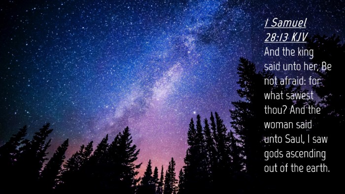 Picture 04 - 1 Samuel 28:13 KJV Desktop Wallpaper - And the king said unto her, Be not afraid: for - Desktop Bible Verse Wallpaper