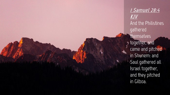 Picture 04 - 1 Samuel 28:4 KJV Desktop Wallpaper - And the Philistines gathered themselves together, - Desktop Bible Verse Wallpaper