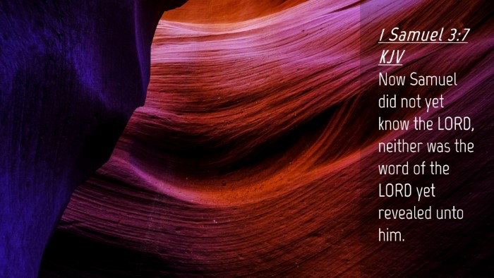 Picture 04 - 1 Samuel 3:7 KJV Desktop Wallpaper - Now Samuel did not yet know the LORD, neither was - Desktop Bible Verse Wallpaper