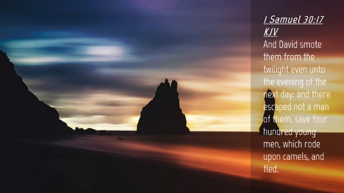 Picture 04 - 1 Samuel 30:17 KJV Desktop Wallpaper - And David smote them from the twilight even unto - Desktop Bible Verse Wallpaper