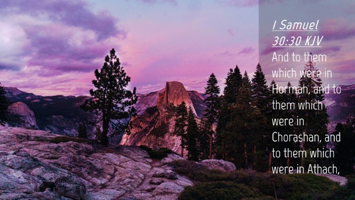 Picture 04 - 1 Samuel 30:30 KJV Desktop Wallpaper - And to them which were in Hormah, and to them - Desktop Bible Verse Wallpaper