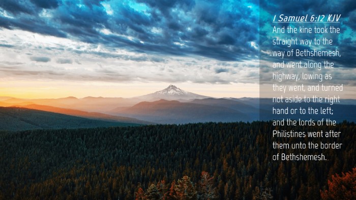Picture 04 - 1 Samuel 6:12 KJV Desktop Wallpaper - And the kine took the straight way to the way of - Desktop Bible Verse Wallpaper