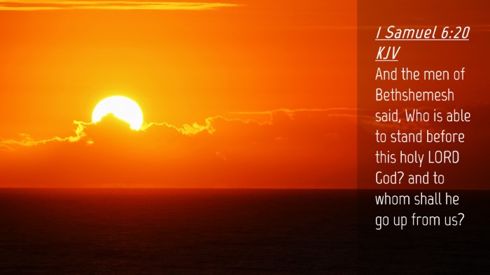 Picture 04 - 1 Samuel 6:20 KJV Desktop Wallpaper - And the men of Bethshemesh said, Who is able to - Desktop Bible Verse Wallpaper